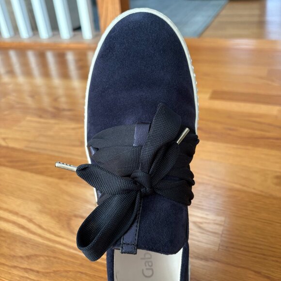 Gabor Navy Suede Sneakers (10M) - Picture 4 of 8